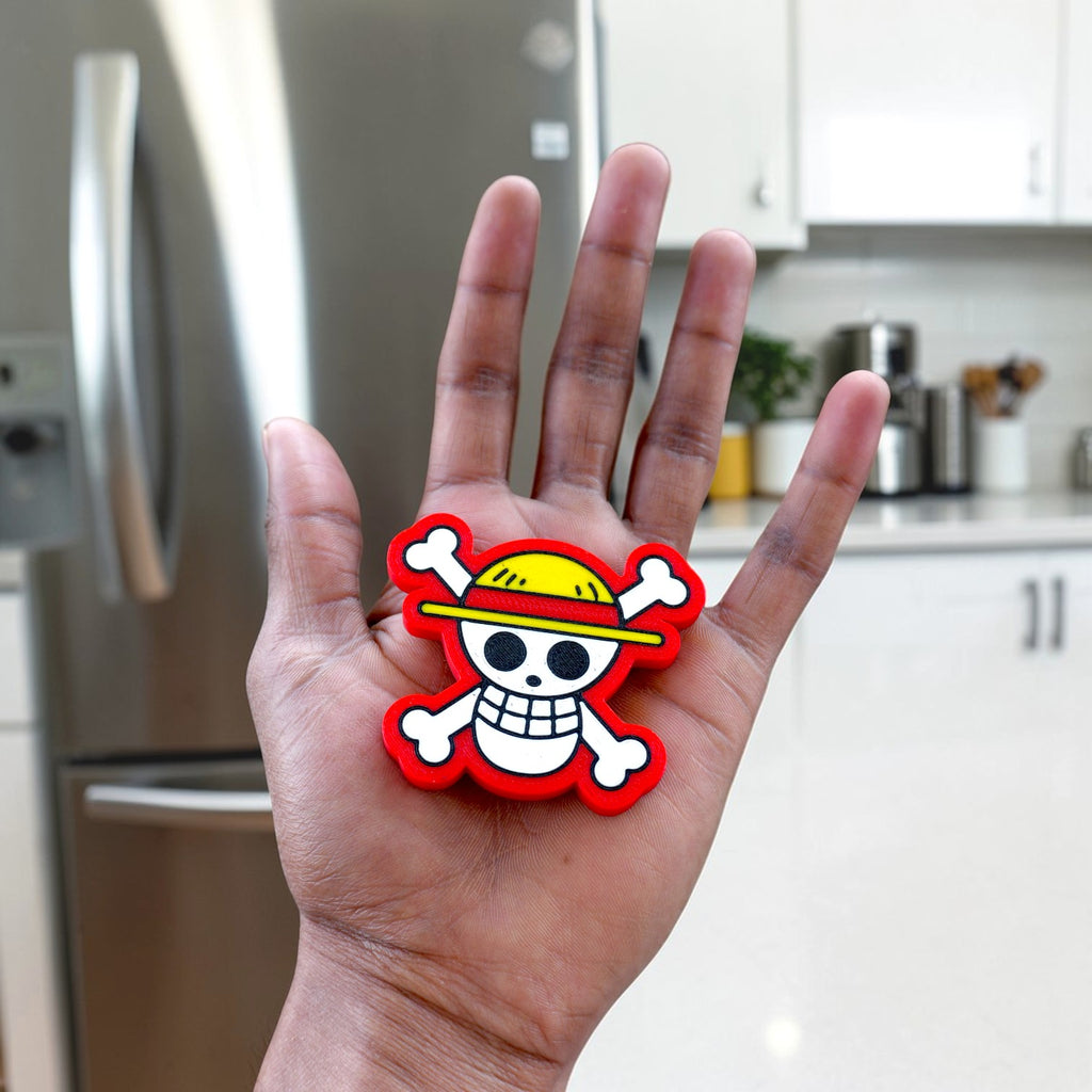 ONE PIECE THEME LUFFY RED FRIDGE MAGNET. ANIME COLLECTIBLES