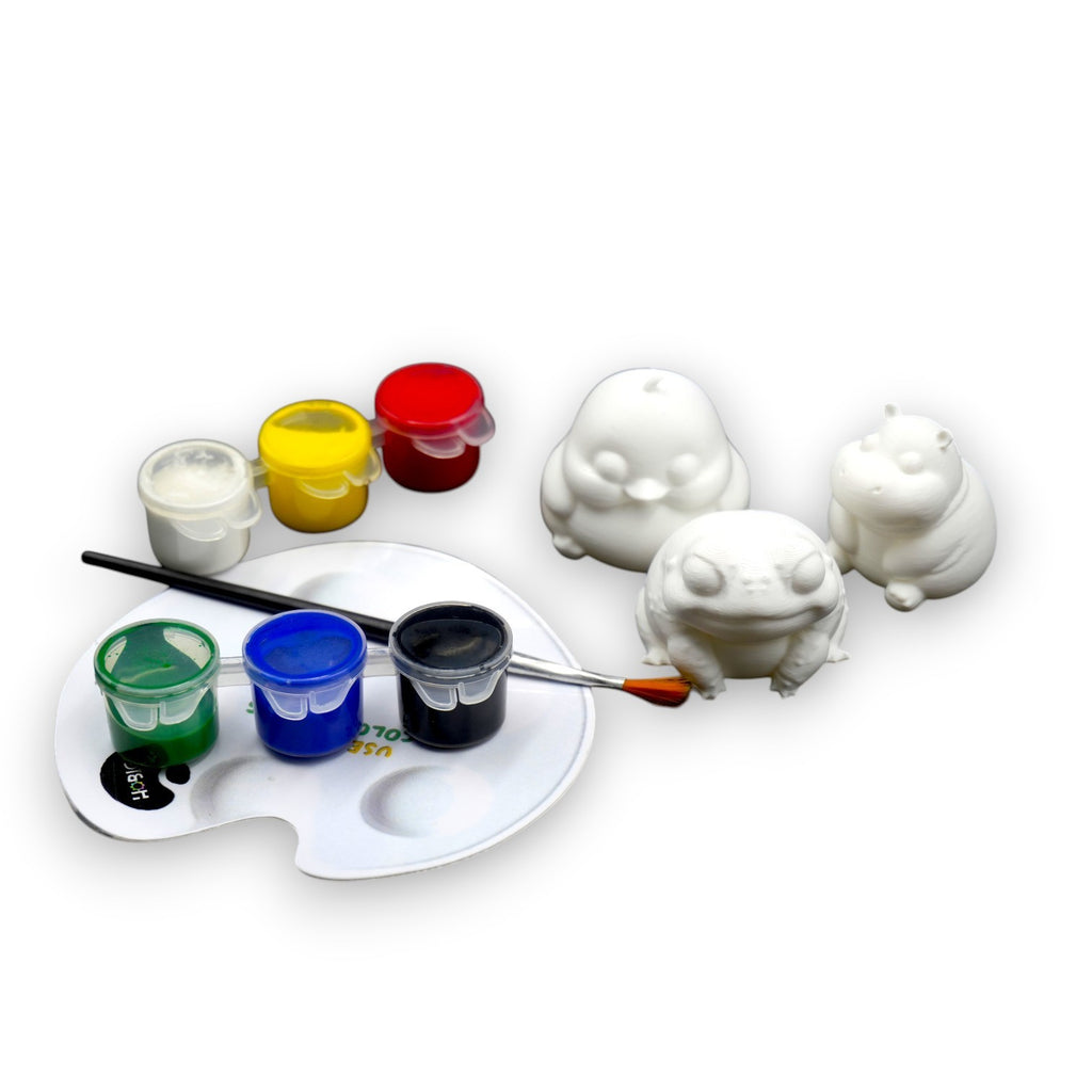 DIY Paint & Play Kit – Cute Animal Figurines with Colors for Creative Kids