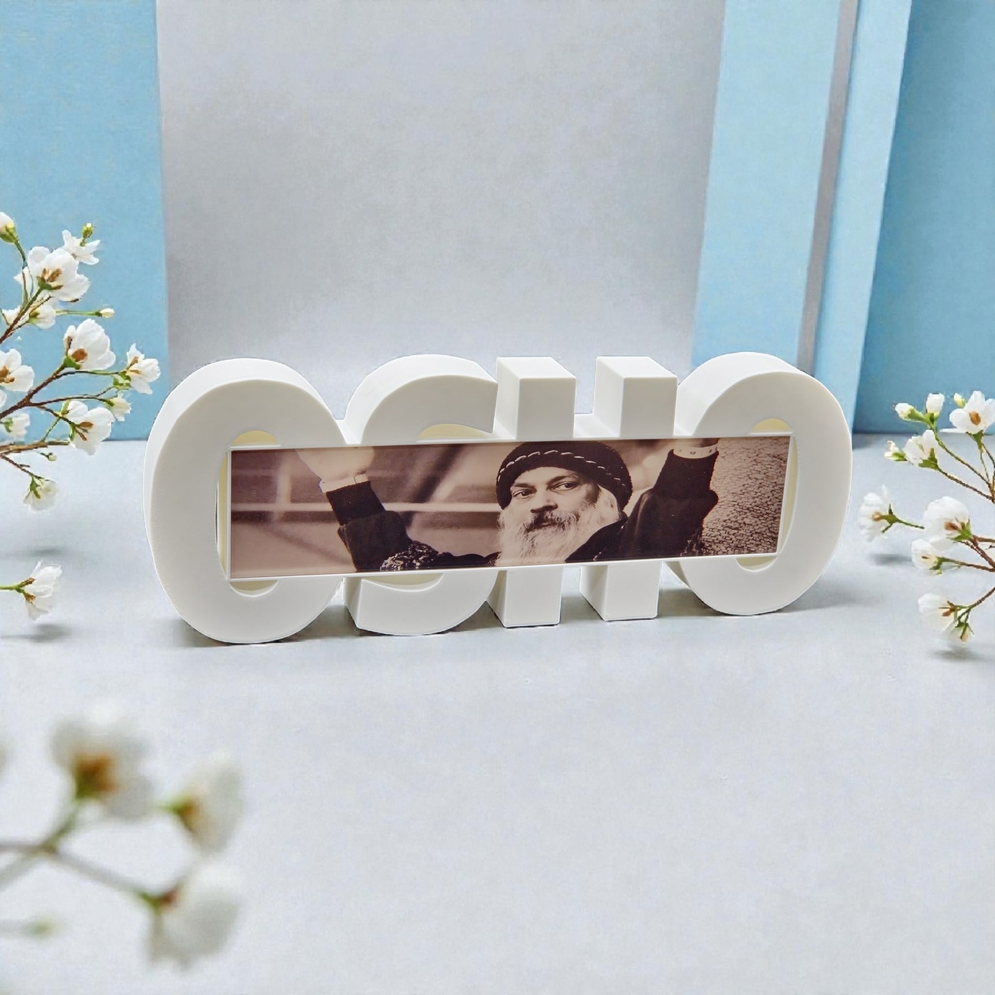 Osho Inspired Tabletop Display – Minimalist  Spiritual Desk And Home Decor