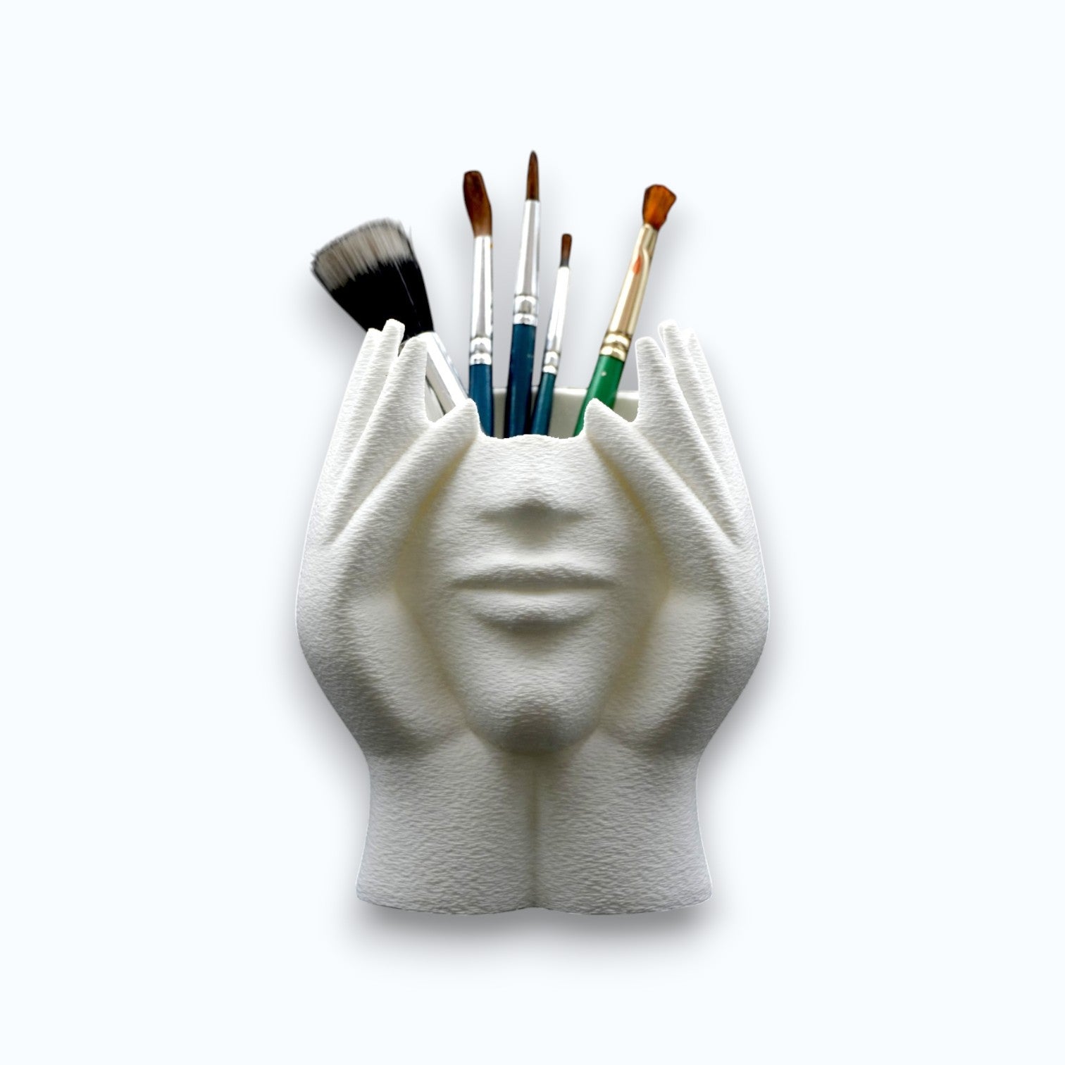 Artistic Face Pen Holder – Aesthetic  Desk Organizer | Creative Brush & Stationery Stand