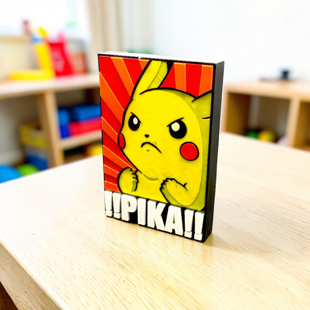 !!PIKA!! Angry Pikachu Tabletop | Aesthetic Anime Desk Decoration