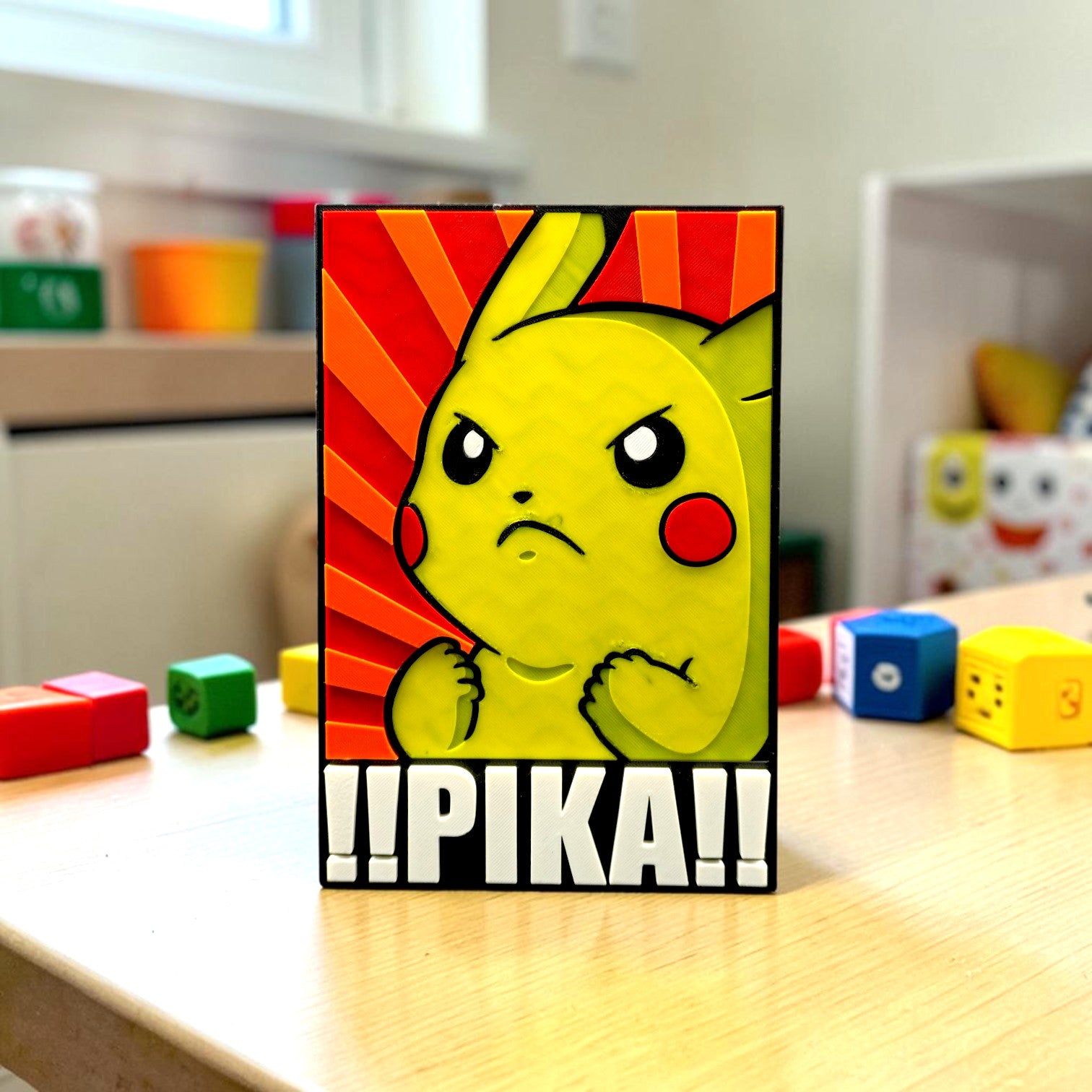 !!PIKA!! Angry Pikachu Tabletop | Aesthetic Anime Desk Decoration