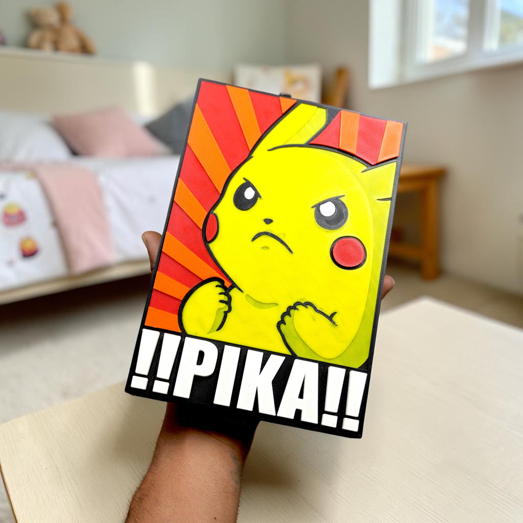 !!PIKA!! Angry Pikachu Tabletop | Aesthetic Anime Desk Decoration