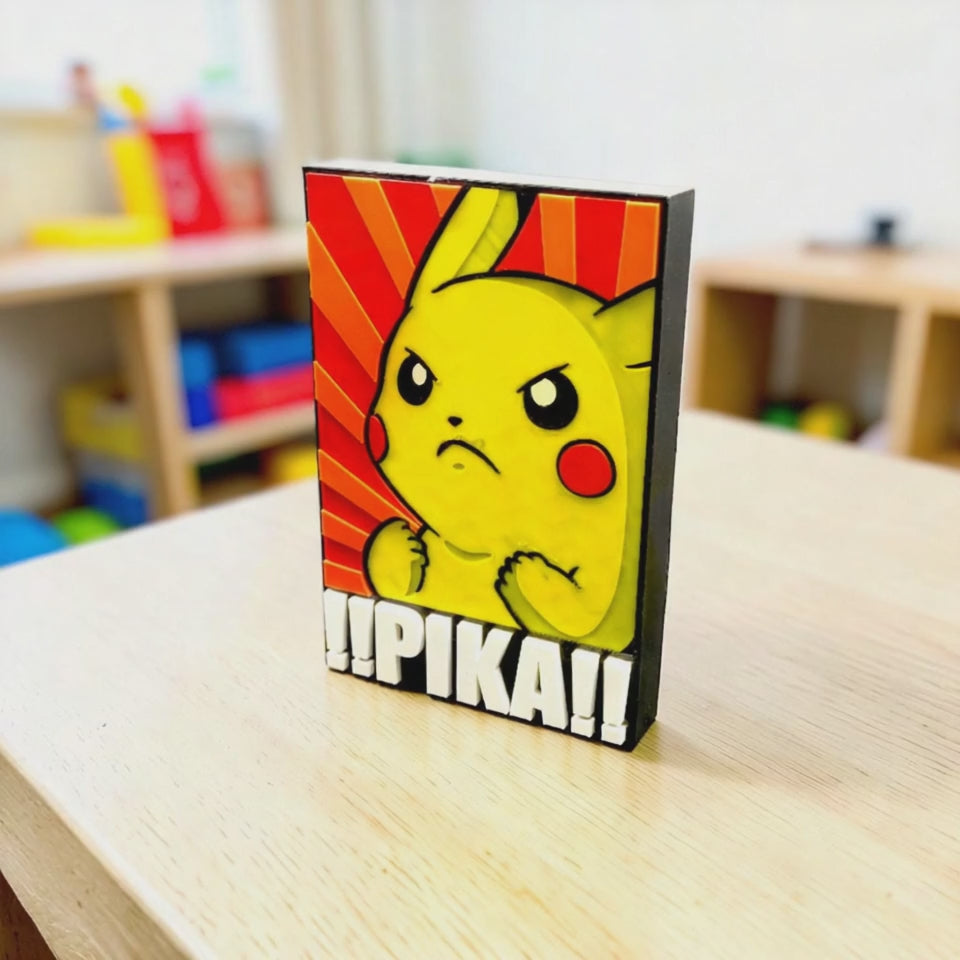 !!PIKA!! Angry Pikachu Tabletop | Aesthetic Anime Desk Decoration