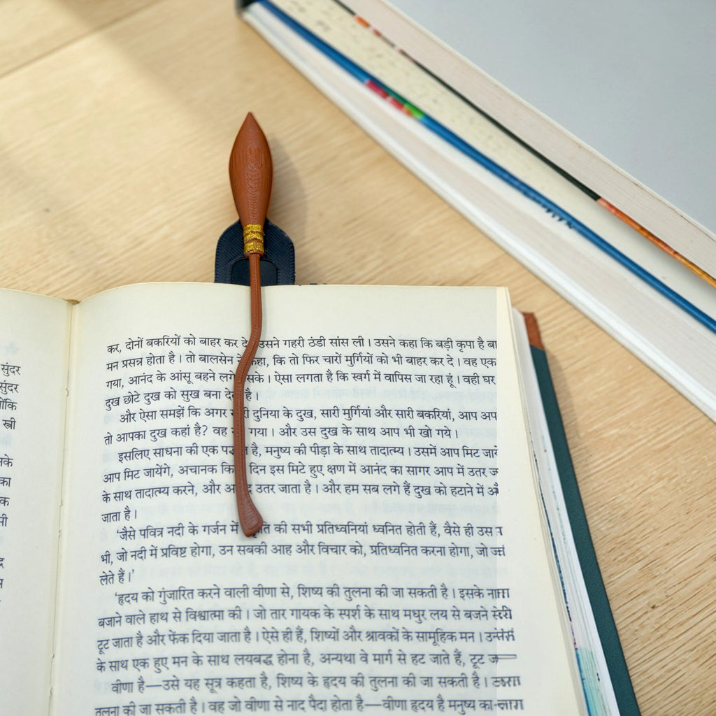 Magic Theme Funky P02 Bookmark, Plastic Bookmark, Flying Broom & Talking Hat