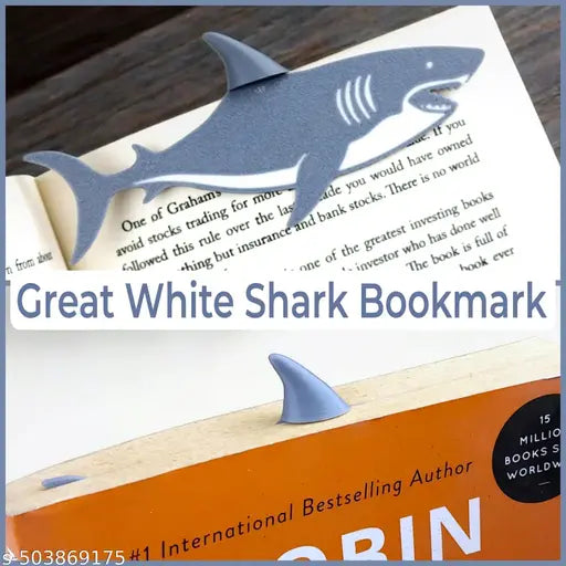 3D SHARK TURTLE THEME BOOKMARK WITH PAPER CLIP