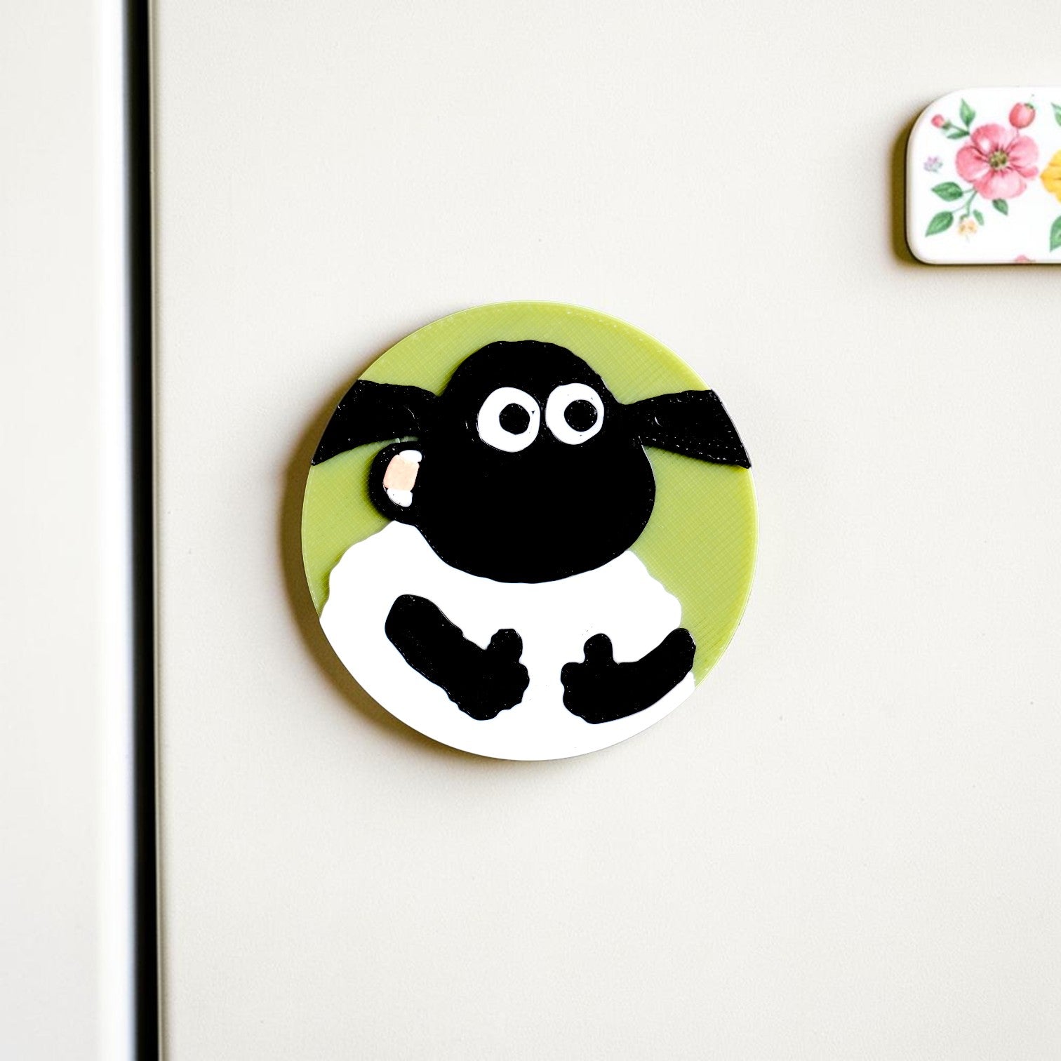 Cute Cartoon Sheep Fridge Magnet – Minimal Animal Decor | Kawaii Magnet.