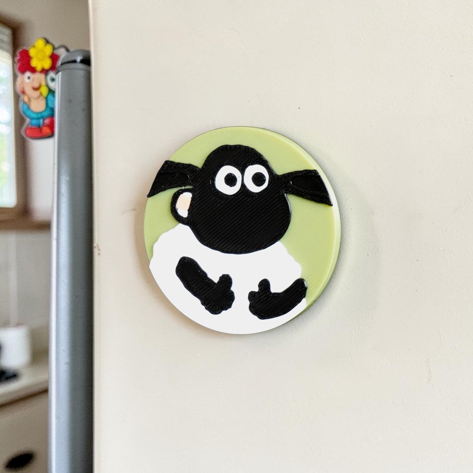 Cute Cartoon Sheep Fridge Magnet – Minimal Animal Decor | Kawaii Magnet.