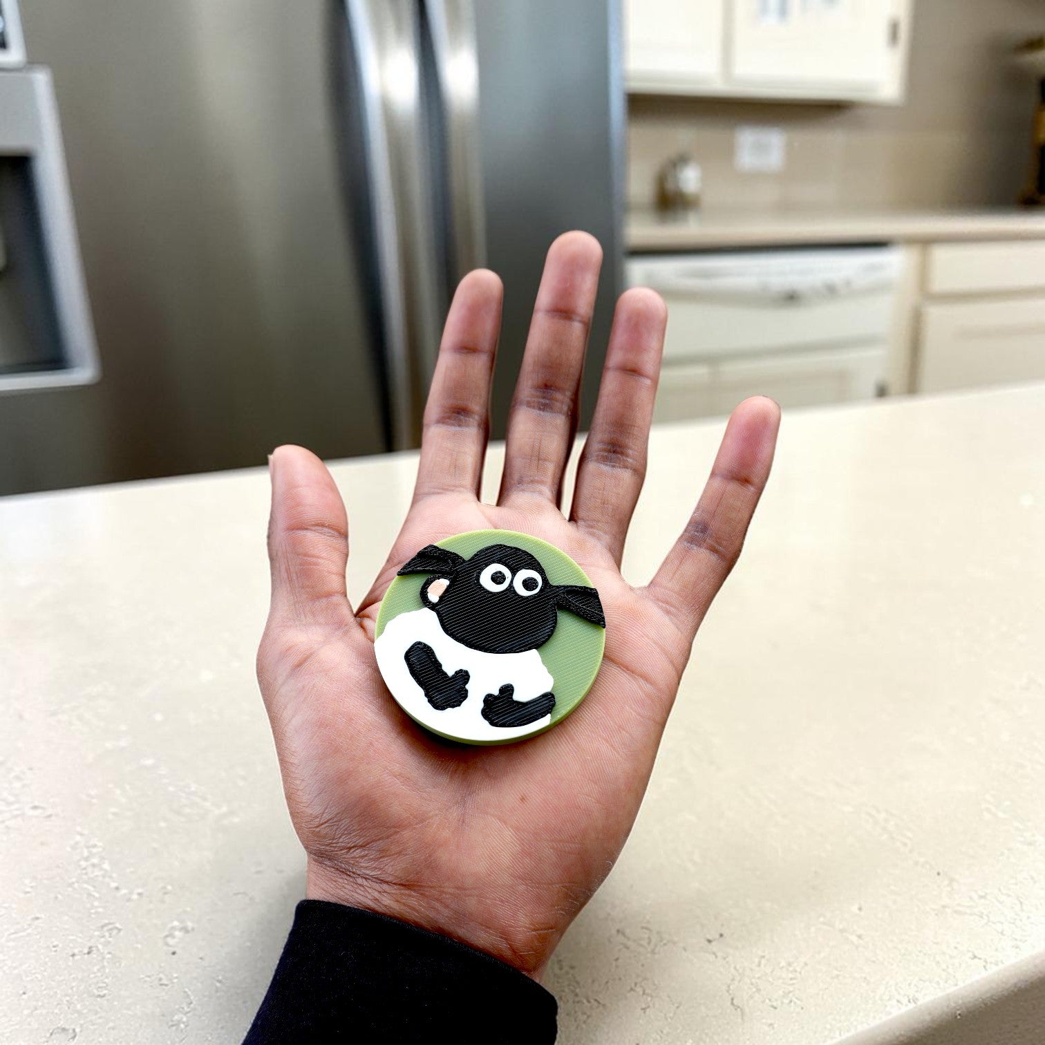 Cute Cartoon Sheep Fridge Magnet – Minimal Animal Decor | Kawaii Magnet.