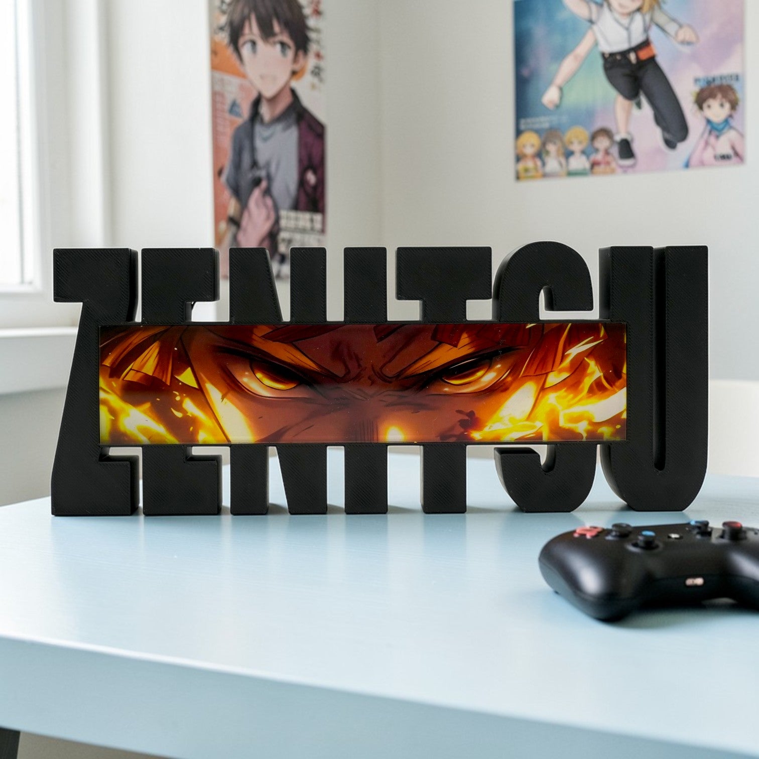 Zenitsu Thunder Eyes Tabletop Anime Desk And Home Decor And Collectibles